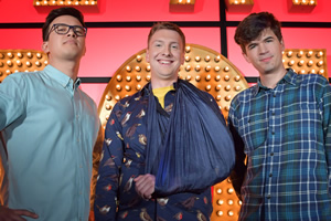 Live At The Apollo. Image shows from L to R: Phil Wang, Joe Lycett, Ivo Graham. Copyright: Open Mike Productions. Live At The Apollo. Image shows from L to R: Phil Wang, Joe Lycett, Ivo Graham. Copyright: Open Mike Productions.