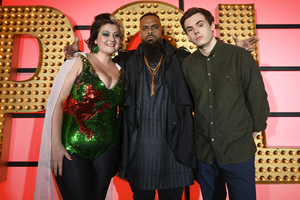 Live At The Apollo. Image shows from L to R: Kiri Pritchard-McLean, Guz Khan, Rhys James. Copyright: Open Mike Productions. Live At The Apollo. Image shows from L to R: Kiri Pritchard-McLean, Guz Khan, Rhys James. Copyright: Open Mike Productions.