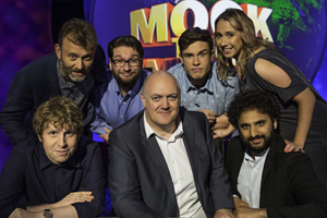 Mock The Week. Image shows from L to R: Josh Widdicombe, Hugh Dennis, Gary Delaney, Dara O Briain, Ed Gamble, Nish Kumar, Tiffany Stevenson. Mock The Week. Image shows from L to R: Josh Widdicombe, Hugh Dennis, Gary Delaney, Dara O Briain, Ed Gamble, Nish Kumar, Tiffany Stevenson.