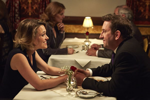 Not Going Out. Image shows from L to R: Lucy (Sally Bretton), Lee (Lee Mack). Not Going Out. Image shows from L to R: Lucy (Sally Bretton), Lee (Lee Mack).