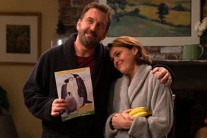Not Going Out. Image shows from L to R: Lee (Lee Mack), Lucy (Sally Bretton). Not Going Out. Image shows from L to R: Lee (Lee Mack), Lucy (Sally Bretton).