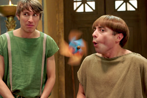 Plebs. Image shows from L to R: Marcus (Tom Rosenthal), Grumio (Ryan Sampson). Copyright: RISE Films. Plebs. Image shows from L to R: Marcus (Tom Rosenthal), Grumio (Ryan Sampson). Copyright: RISE Films.