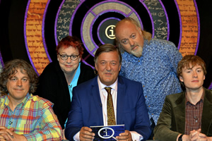 QI. Image shows from L to R: Alan Davies, Jo Brand, Stephen Fry, Bill Bailey, James Acaster. Copyright: TalkbackThames. QI. Image shows from L to R: Alan Davies, Jo Brand, Stephen Fry, Bill Bailey, James Acaster. Copyright: TalkbackThames.