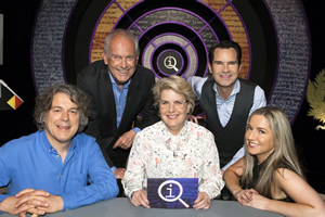 QI. Image shows from L to R: Alan Davies, Gyles Brandreth, Sandi Toksvig, Jimmy Carr, Victoria Coren Mitchell. Copyright: TalkbackThames. QI. Image shows from L to R: Alan Davies, Gyles Brandreth, Sandi Toksvig, Jimmy Carr, Victoria Coren Mitchell. Copyright: TalkbackThames.