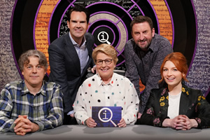 QI. Image shows from L to R: Alan Davies, Jimmy Carr, Sandi Toksvig, Lee Mack, Alice Levine. Copyright: TalkbackThames. QI. Image shows from L to R: Alan Davies, Jimmy Carr, Sandi Toksvig, Lee Mack, Alice Levine. Copyright: TalkbackThames.