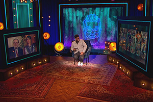 The Ranganation. Image shows from L to R: Jack Dee, Alex Jones, Romesh Ranganathan. Copyright: Zeppotron. The Ranganation. Image shows from L to R: Jack Dee, Alex Jones, Romesh Ranganathan. Copyright: Zeppotron.
