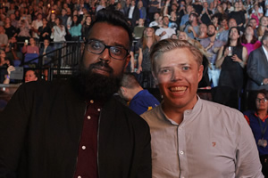 Rob And Romesh Vs. Image shows from L to R: Romesh Ranganathan, Rob Beckett. Copyright: CPL Productions. Rob And Romesh Vs. Image shows from L to R: Romesh Ranganathan, Rob Beckett. Copyright: CPL Productions.