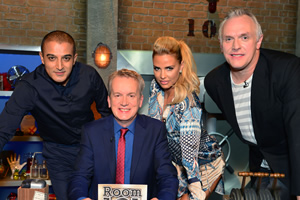 Room 101. Image shows from L to R: Adil Ray, Frank Skinner, Katie Price, Greg Davies. Copyright: Hat Trick Productions. Room 101. Image shows from L to R: Adil Ray, Frank Skinner, Katie Price, Greg Davies. Copyright: Hat Trick Productions.