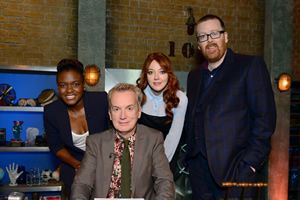 Room 101. Image shows from L to R: Nicola Adams, Frank Skinner, Diane Morgan, Frankie Boyle. Copyright: Hat Trick Productions. Room 101. Image shows from L to R: Nicola Adams, Frank Skinner, Diane Morgan, Frankie Boyle. Copyright: Hat Trick Productions.