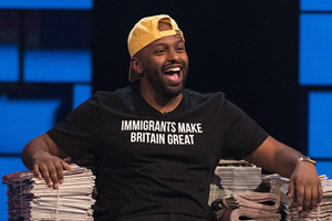 The Russell Howard Hour. Magid Magid. Copyright: Avalon Television. The Russell Howard Hour. Magid Magid. Copyright: Avalon Television.