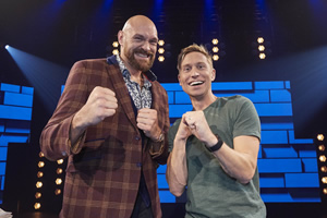 The Russell Howard Hour. Image shows from L to R: Tyson Fury, Russell Howard. Copyright: Avalon Television. The Russell Howard Hour. Image shows from L to R: Tyson Fury, Russell Howard. Copyright: Avalon Television.