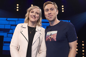 The Russell Howard Hour. Image shows from L to R: Carole Cadwalladr, Russell Howard. Copyright: Avalon Television. The Russell Howard Hour. Image shows from L to R: Carole Cadwalladr, Russell Howard. Copyright: Avalon Television.