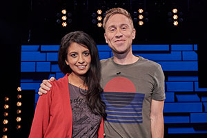 The Russell Howard Hour. Image shows from L to R: Konnie Huq, Russell Howard. Copyright: Avalon Television. The Russell Howard Hour. Image shows from L to R: Konnie Huq, Russell Howard. Copyright: Avalon Television.