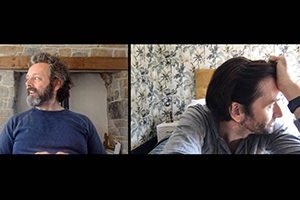 Staged. Image shows from L to R: Michael (Michael Sheen), David (David Tennant). Staged. Image shows from L to R: Michael (Michael Sheen), David (David Tennant).
