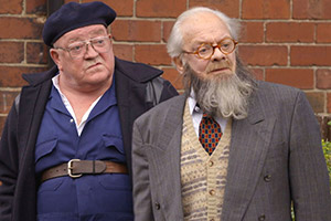 Still Open All Hours. Image shows from L to R: Gastric (Tim Healy), Granville (David Jason). Copyright: BBC. Still Open All Hours. Image shows from L to R: Gastric (Tim Healy), Granville (David Jason). Copyright: BBC.