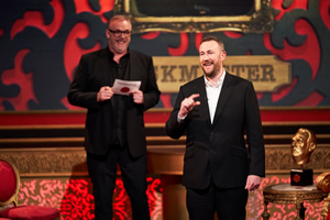 Taskmaster. Image shows from L to R: Greg Davies, Alex Horne. Copyright: Avalon Television. Taskmaster. Image shows from L to R: Greg Davies, Alex Horne. Copyright: Avalon Television.