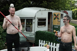 Taskmaster. Image shows from L to R: Alex Horne, David Baddiel. Copyright: Avalon Television. Taskmaster. Image shows from L to R: Alex Horne, David Baddiel. Copyright: Avalon Television.