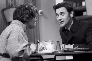 The Galton & Simpson Comedy. Image shows from L to R: Joyce Gosling (Patricia Hayes), George Gosling (Bob Monkhouse). Copyright: London Weekend Television. The Galton & Simpson Comedy. Image shows from L to R: Joyce Gosling (Patricia Hayes), George Gosling (Bob Monkhouse). Copyright: London Weekend Television.