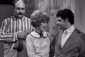 The Galton & Simpson Comedy. Image shows from L to R: Arthur Croucher (Jimmy Edwards), Avril (Jacki Piper), Gordon (David Jason). Copyright: London Weekend Television. The Galton & Simpson Comedy. Image shows from L to R: Arthur Croucher (Jimmy Edwards), Avril (Jacki Piper), Gordon (David Jason). Copyright: London Weekend Television.