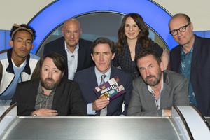 Would I Lie To You?. Image shows from L to R: Jordan Stephens, David Mitchell, Claude Littner, Rob Brydon, Cariad Lloyd, Lee Mack, Adrian Edmondson. Copyright: Zeppotron. Would I Lie To You?. Image shows from L to R: Jordan Stephens, David Mitchell, Claude Littner, Rob Brydon, Cariad Lloyd, Lee Mack, Adrian Edmondson. Copyright: Zeppotron.