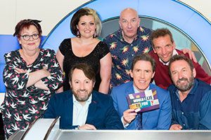 Would I Lie To You?. Image shows from L to R: Jo Brand, David Mitchell, Kiri Pritchard-McLean, Simon Day, Rob Brydon, Henning Wehn, Lee Mack. Copyright: Zeppotron. Would I Lie To You?. Image shows from L to R: Jo Brand, David Mitchell, Kiri Pritchard-McLean, Simon Day, Rob Brydon, Henning Wehn, Lee Mack. Copyright: Zeppotron.