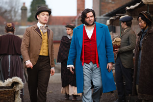 Year Of The Rabbit. Image shows from L to R: Wilbur Strauss (Freddie Fox), Detective Inspector Rabbit (Matt Berry). Copyright: Objective Productions. Year Of The Rabbit. Image shows from L to R: Wilbur Strauss (Freddie Fox), Detective Inspector Rabbit (Matt Berry). Copyright: Objective Productions.