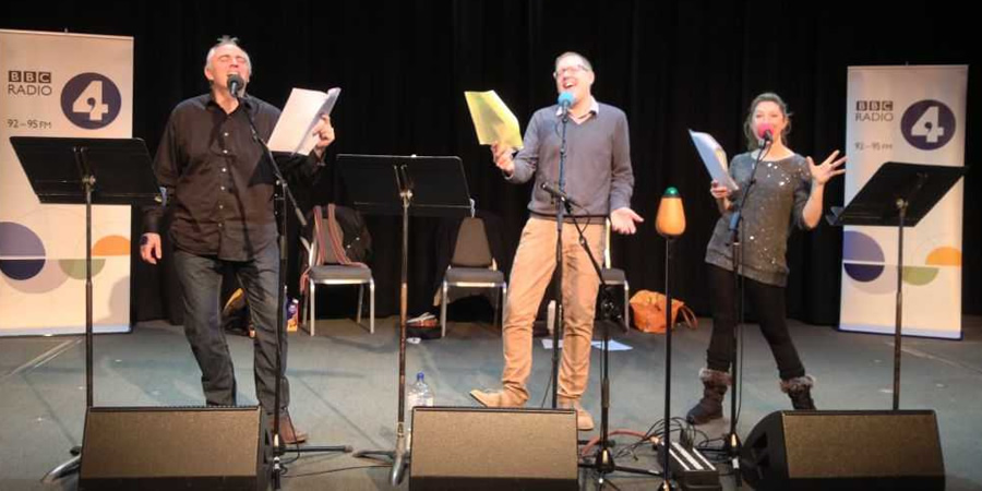 15 Minute Musical. Image shows from L to R: Dave Lamb, Richie Webb, Jess Robinson. Copyright: BBC. 15 Minute Musical. Image shows from L to R: Dave Lamb, Richie Webb, Jess Robinson. Copyright: BBC.