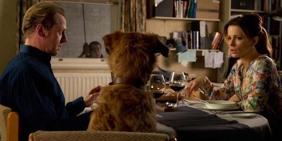 Absolutely Anything. Image shows from L to R: Neil Clarke (Simon Pegg), Grant (Rob Riggle), Catherine (Kate Beckinsale). Copyright: Bill And Ben Productions. Absolutely Anything. Image shows from L to R: Neil Clarke (Simon Pegg), Grant (Rob Riggle), Catherine (Kate Beckinsale). Copyright: Bill And Ben Productions.