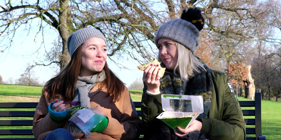 Acting Up. Image shows from L to R: Nikki (Catherine Lamb), Emily (Jordan Baker). Acting Up. Image shows from L to R: Nikki (Catherine Lamb), Emily (Jordan Baker).
