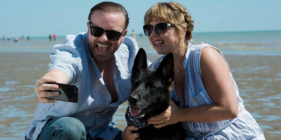 After Life. Image shows from L to R: Tony (Ricky Gervais), Lisa (Kerry Godliman). Copyright: Derek Productions. After Life. Image shows from L to R: Tony (Ricky Gervais), Lisa (Kerry Godliman). Copyright: Derek Productions.