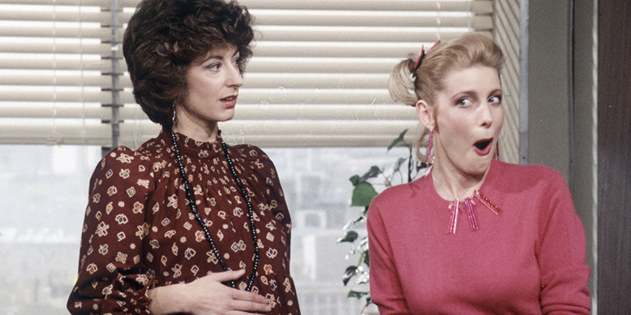 Agony. Image shows from L to R: Jane Lucas (Maureen Lipman), Val (Diana Weston). Copyright: London Weekend Television. Agony. Image shows from L to R: Jane Lucas (Maureen Lipman), Val (Diana Weston). Copyright: London Weekend Television.