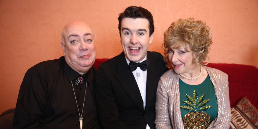 Al Porter In Ireland. Image shows from L to R: Les (Garry Mountaine), Al (Al Porter), Nana (Pauline McLynn). Al Porter In Ireland. Image shows from L to R: Les (Garry Mountaine), Al (Al Porter), Nana (Pauline McLynn).