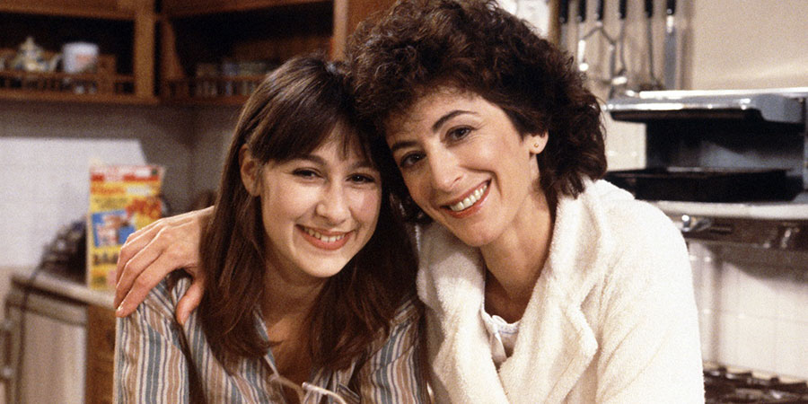 All At No. 20. Image shows from L to R: Monica Haddon (Lisa Jacobs), Sheila Haddon (Maureen Lipman). Copyright: Thames Television. All At No. 20. Image shows from L to R: Monica Haddon (Lisa Jacobs), Sheila Haddon (Maureen Lipman). Copyright: Thames Television.