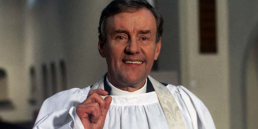 All In Good Faith. The Reverend Philip Lambe (Richard Briers). Copyright: Thames Television. All In Good Faith. The Reverend Philip Lambe (Richard Briers). Copyright: Thames Television.