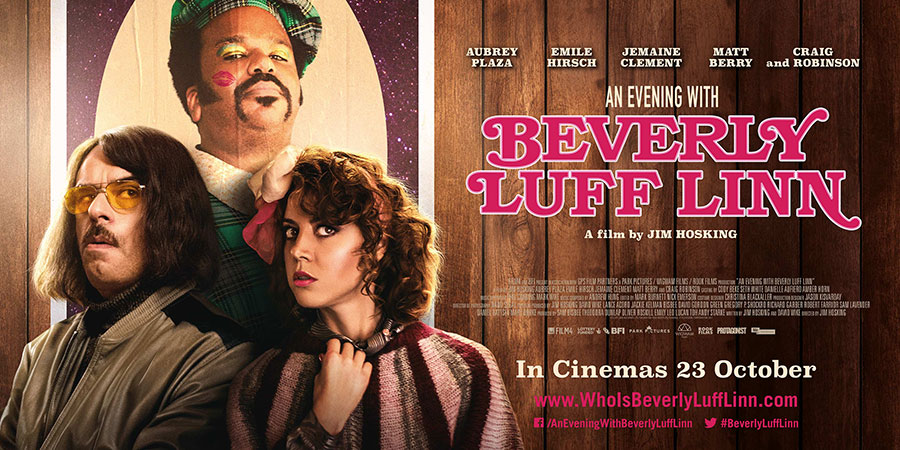 An Evening With Beverly Luff Linn. Image shows from L to R: Colin Keith Threadener (Jemaine Clement), Beverly Luff Linn (Craig Robinson), Lulu Danger (Aubrey Plaza). An Evening With Beverly Luff Linn. Image shows from L to R: Colin Keith Threadener (Jemaine Clement), Beverly Luff Linn (Craig Robinson), Lulu Danger (Aubrey Plaza).