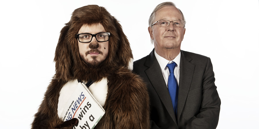 Animal Antics. Image shows from L to R: Sparky (Matthew Crosby), Tim Brooke-Taylor. Copyright: Talkback. Animal Antics. Image shows from L to R: Sparky (Matthew Crosby), Tim Brooke-Taylor. Copyright: Talkback.