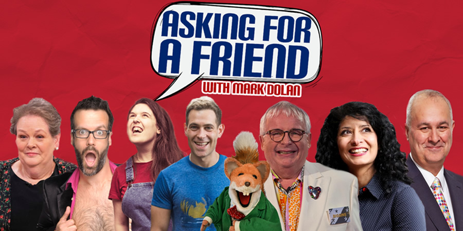 Asking For A Friend. Image shows from L to R: Anne Hegerty, Marcus Brigstocke, Rosie Jones, Simon Brodkin, Christopher Biggins, Shappi Khorsandi, Iain Dale. Asking For A Friend. Image shows from L to R: Anne Hegerty, Marcus Brigstocke, Rosie Jones, Simon Brodkin, Christopher Biggins, Shappi Khorsandi, Iain Dale.