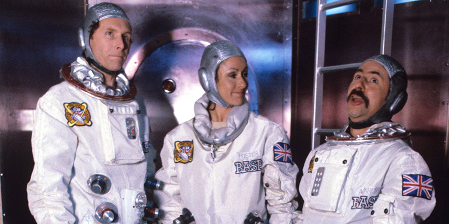 Astronauts. Image shows from L to R: Commander Malcolm Mattocks (Christopher Godwin), Dr Gentian Foster (Carmen Du Sautoy), Technical Officer David Ackroyd (Barrie Rutter). Copyright: Central Independent Television. Astronauts. Image shows from L to R: Commander Malcolm Mattocks (Christopher Godwin), Dr Gentian Foster (Carmen Du Sautoy), Technical Officer David Ackroyd (Barrie Rutter). Copyright: Central Independent Television.