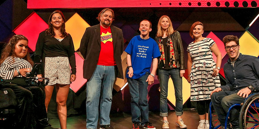 BBC Ouch Storytelling Live - Going Out. Image shows from L to R: Jessica Donohoe, Fran Aitken, Philip Henry, Lee Ridley, Lucy Jollow, Laura Lexx, Aaron Simmonds. Copyright: BBC. BBC Ouch Storytelling Live - Going Out. Image shows from L to R: Jessica Donohoe, Fran Aitken, Philip Henry, Lee Ridley, Lucy Jollow, Laura Lexx, Aaron Simmonds. Copyright: BBC.