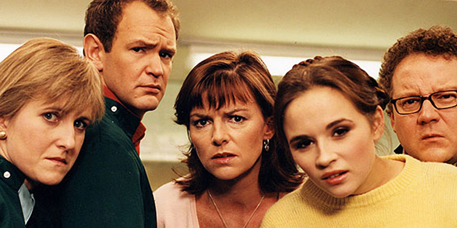 Beast. Image shows from L to R: Briony (Sylvestra Le Touzel), Nick (Alexander Armstrong), Kirsten (Doon Mackichan), Jade (Emma Pierson), Andrew (Steven Alvey). Copyright: Little Pond Television. Beast. Image shows from L to R: Briony (Sylvestra Le Touzel), Nick (Alexander Armstrong), Kirsten (Doon Mackichan), Jade (Emma Pierson), Andrew (Steven Alvey). Copyright: Little Pond Television.