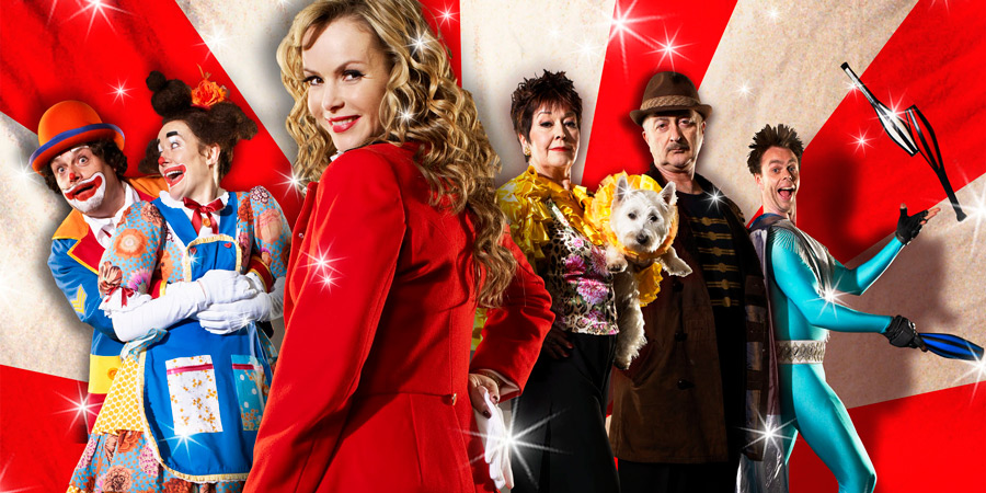 Big Top. Image shows from L to R: Geoff (John Thomson), Helen (Sophie Thompson), Lizzie (Amanda Holden), Georgie (Ruth Madoc), Erasmus (Tony Robinson), Boyco (Bruce Mackinnon). Copyright: Big Bear Films. Big Top. Image shows from L to R: Geoff (John Thomson), Helen (Sophie Thompson), Lizzie (Amanda Holden), Georgie (Ruth Madoc), Erasmus (Tony Robinson), Boyco (Bruce Mackinnon). Copyright: Big Bear Films.