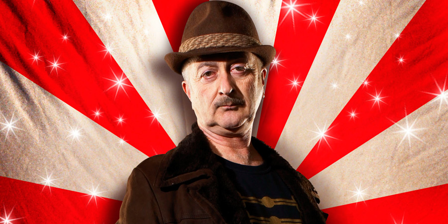 Big Top. Erasmus (Tony Robinson). Copyright: Big Bear Films. Big Top. Erasmus (Tony Robinson). Copyright: Big Bear Films.