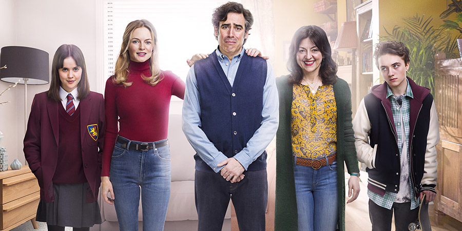 Bliss. Image shows from L to R: Kim (Heather Graham), Andrew (Stephen Mangan), Denise (Jo Hartley), Christina (Hannah Millward), Kim (Heather Graham), Andrew (Stephen Mangan), Denise (Jo Hartley), Kris (Spike White). Bliss. Image shows from L to R: Kim (Heather Graham), Andrew (Stephen Mangan), Denise (Jo Hartley), Christina (Hannah Millward), Kim (Heather Graham), Andrew (Stephen Mangan), Denise (Jo Hartley), Kris (Spike White).