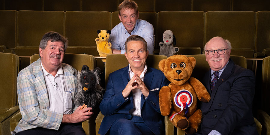 Bradley Walsh: When Dummies Took Over The World. Image shows from L to R: Bob Carolgees, Richard Cadell, Bradley Walsh, Roger De Courcey. Copyright: Over The Top Productions. Bradley Walsh: When Dummies Took Over The World. Image shows from L to R: Bob Carolgees, Richard Cadell, Bradley Walsh, Roger De Courcey. Copyright: Over The Top Productions.