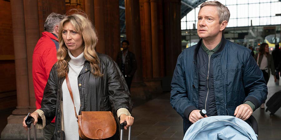 Breeders. Image shows from L to R: Ally (Daisy Haggard), Paul (Martin Freeman). Copyright: Avalon Television. Breeders. Image shows from L to R: Ally (Daisy Haggard), Paul (Martin Freeman). Copyright: Avalon Television.