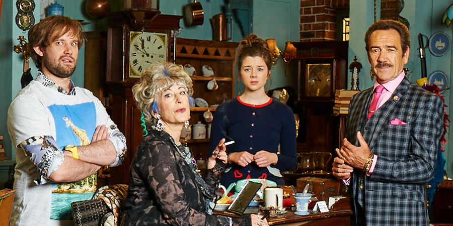 Bull. Image shows from L to R: Toby (Naz Osmanoglu), Beverley Bull (Maureen Lipman), Faye (Claudia Jessie), Rupert Bull (Robert Lindsay). Copyright: John Stanley Productions. Bull. Image shows from L to R: Toby (Naz Osmanoglu), Beverley Bull (Maureen Lipman), Faye (Claudia Jessie), Rupert Bull (Robert Lindsay). Copyright: John Stanley Productions.