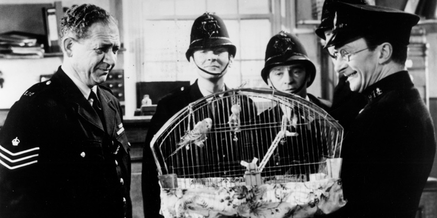 Carry On, Constable. Image shows from L to R: Sgt. Frank Wilkins (Sid James), Constable Benson (Kenneth Williams), Constable Charlie Constable (Kenneth Connor), Special Constable Timothy Gorse (Charles Hawtrey). Copyright: Peter Rogers Productions. Carry On, Constable. Image shows from L to R: Sgt. Frank Wilkins (Sid James), Constable Benson (Kenneth Williams), Constable Charlie Constable (Kenneth Connor), Special Constable Timothy Gorse (Charles Hawtrey). Copyright: Peter Rogers Productions.