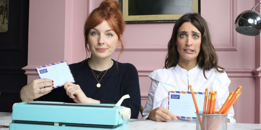Celebrity Advice Bureau. Image shows from L to R: Alice Levine, Laura Jackson. Copyright: UKTV. Celebrity Advice Bureau. Image shows from L to R: Alice Levine, Laura Jackson. Copyright: UKTV.