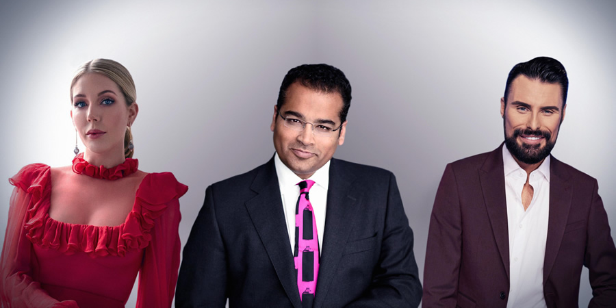 Channel 4's Alternative Election Night. Image shows from L to R: Katherine Ryan, Krishnan Guru-Murthy, Rylan Clark-Neal. Channel 4's Alternative Election Night. Image shows from L to R: Katherine Ryan, Krishnan Guru-Murthy, Rylan Clark-Neal.