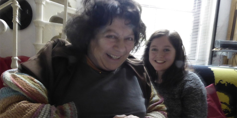 Charlotte And Lillian. Image shows from L to R: Lillian (Miriam Margolyes), Charlotte (Helen Monks). Copyright: Giddy Goat Productions. Charlotte And Lillian. Image shows from L to R: Lillian (Miriam Margolyes), Charlotte (Helen Monks). Copyright: Giddy Goat Productions.